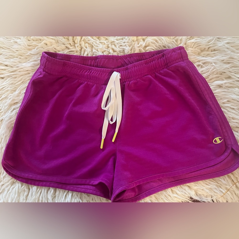 Champion Purple Athletic Shorts Elastic Waist